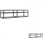 TV Cabinet Black Tempered Glass Sideboard TV Stand Stereo HiFi Cabinet vidaXL
