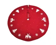C190 122cm Bead 3D Snowflake Christmas Tree Skirt Christmas Decorations Christmas Tree Mat Knitted Christmas Tree Skirt