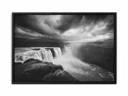 Godafoss Waterfall Framed Print Fine Art Poster Print