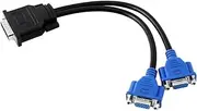 Dms-59 to 2 Vga Splitter Cable, Y Splitter for Dual Monitors Monitors Extension Cable Adapter Video Card Adapter Cable for Computer