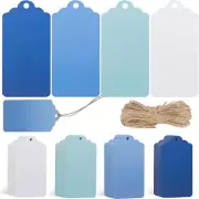 VGOODALL 208PCS Colored Gift Tags Bulk, Paper Tags with String Gradient Color Ta