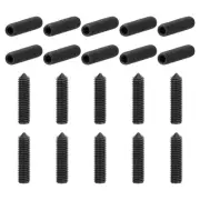 40Pcs Set Screws M3x12mm Carbon Steel Cone Point Hex Socket Grub Screws Black