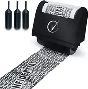 Identity Theft Protection Roller Stamps Wide Kit, Including 3-Pack Refills - Confidential Roller Stamp, Anti Theft, Privacy & Security Stamp, Designed