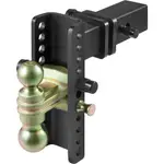 VEVOR Adjustable Trailer Hitch, 203.2 mm Drop & 165.1 mm Rise Hitch Ball Mount with 63.5 mm Receiver, Solid Tube, 6577 kg GTW, 50.8 mm & 58.7 mm 45# S