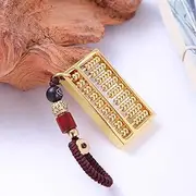 Ailuter 9 Gears Mini Brass Abacus Mini Copper Abacus Chinese Math Calculating Tool for Kids Adult Collection