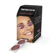 Deflectors Disposable SunBed Stick on Eye Protection Tanning Goggles + Dispenser