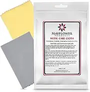 Metal Care Cleaning & Polishing Cloth for Copper, Brass, Chrome and Stainless Steel Non Toxic Made in USA Stains Remover Brilliant Shine for Home Appliances and Metal Accents