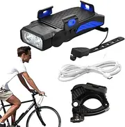 Road Bike Lights Horns - Ultra Bright Phone Bracket for Night Riding | Powerful Handlebar Lighting Accessories Alarm Bells for Professionals Beginners