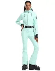GSOU SNOW Women's Snowsuit One Piece Ski Suit Jumpsuit Large