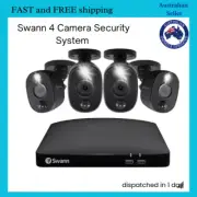 New Swann 4 Camera 1080p DVR System Security HDD Warning Sensor Light