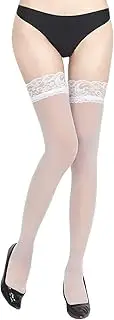 LILIKAI Halterlose Strümpfe Damen Sexy,10 Den Oberschenkel Mit Spitze,Halterlos Stockings Nylon,Formgebung Rutschfest,für Frauen Frau