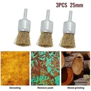 Professional Grade 25mm Brass Wire Brush Crimp Cup Set for Power For Drills