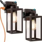 2-Pack Dusk to Dawn Outdoor Light Fixtures, Bronze Exterior Porch Lights with...