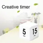 Cube Shape Timer Alarm Clock Digital Display Management Countdown Kitchen 2022