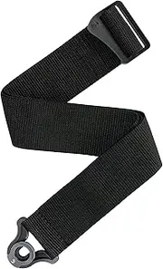 D'Addario Auto Lock Guitar Strap - Acoustic & Electric Accessories - Easy to Use Locking Straps - Uses Existing Buttons - Polypro - Black