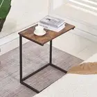New C Shaped Sofa Side Table End Wood Coffee Table Storage Mobile Laptop Bedside