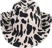 [Yardenfun] Cowboy Hat Halloween Costumes Sunshade Hat Holiday Travel Hat Cow Print Hat Cow Print Vest Fashion Bucket Hat Outdoor Hat Sun Protection Cow Hat Cow Vest Hats Decorative Hat Felt