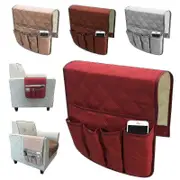 Armrest Organizer Tv Remote Holder 5 Pocket Caddy For Couch Sofa Recliner Chair Grey