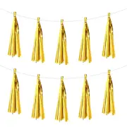 30Pcs Bright Gold Tassel Garland Banner with Rope