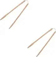 Alipis 2pcs Food Clip Toast Spaghetti Server Pasta Server Wooden Cooking Tongs Bread Scoring Tool Tongs for Kitchen Bread Baking Supplies Kitchen Tongs Kitchen Utensils Brown Iron