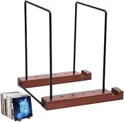 Vinyl Record Stand – Wooden Desktop Shelf Storage, Stylish LP Rack Organizer | Portable Record Display, Books cds Shelf, Compact Tabletop Record Storage Unit for Collectors and DJs