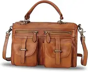 [IVTG] Genuine Leather Purse and Handbag for Women Vintage Handmade Leather Top Handle Satchel Purses Shoulder Bag Strap