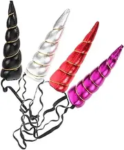 [FOYTOKI] Unicorn Horn Headband Set Fashionable Hair Band for Birthday Party Cosplay Comfortable Material Easy Snap Design