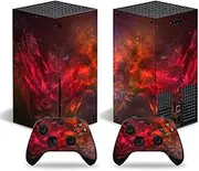 Xbox Series X Skin Stickers, Full Body Vinyl Decal Cover for Microsoft Xbox Series X Console & Controllers - Red Cloud