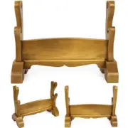 2 Tier Wood Taichi Sword Holder Japanese Samurai Sword Katana Tanto Display Rack