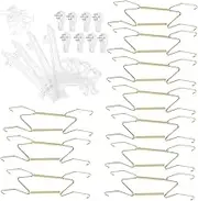 CRILSTYLEO 1 Set Shaped Stainless Steel Plate Hanger Wall Hook Invisible Spring Plate Holder for Decorative Wall Display Kitchen Utensil Hanger Easy Installation Modern Aesthetic