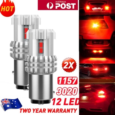 2X 12 SMD 1157 P21/5W RED BAY15D CAR STOP TAIL BRAKE LED BULBS LAMP LIGHT AUS (for: BMW)