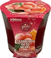GLADE CRANBERRY Candle CRANBERRY OH SO MERRY LIMITED EDITION 3.4 OZ HTF NEW