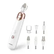 Professional Manicure Pedicure Kit, Electric Nail File Set, Cordless White