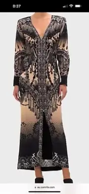 CAMILLA Curtain Call Chaos Split Front Full Length Dress RRP $2999 Size M