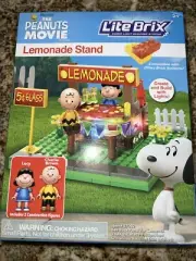 Lite Brix Peanuts Movie Lemonade Stand Charlie Brown Building Blocks Set New