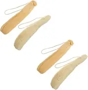 Zerodeko 2sets Loofah Scrubbing Brush Cleaning Pad for Dishes Non Damaging Fibers for Cookware Strong Absorbency for Utensils Surfaces 2pcs*2