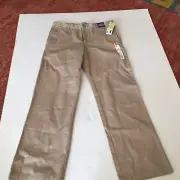 Cherokee Ultimate kakhi pants flat front ~ 16H ~ Tan ~ NWT