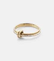 [Spinelli Kilcollin] Spinelli Kilcollin Callisto 18kt gold linked rings with white diamonds Q 1/2 gold