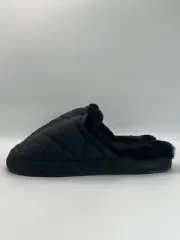 Malibu Men’s Colony Mule Faux Fur Slippers Size 9/10 Black | AW20-0001 |