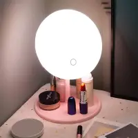 在飛比找松果購物優惠-【LED三色化妝鏡】化妝鏡 觸控鏡 LED鏡子 梳妝鏡 化妝