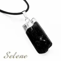 在飛比找momo購物網優惠-【Selene】神秘黑碧璽原礦墜鍊(電氣石)