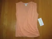 NEW Athleta Breezy Wrap Tank Top Size XXS NWT Orange Peach