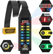 OBD2 Breakout Box Automotive Advanced OBDII Protocol Detector with LCD Display & LED Indicator, 16-Pin CAN Breakout Box Diagnostic Tool for Power Car E.CU, Use with Scanner/Multimeter/Oscilloscope