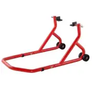 BikeTek Series 3 Track Rear Motorcycle Paddock Stand Fork Round Tubing Red