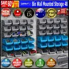 48 Bin Wall Mounted Storage Rack Shelf Organiser Nuts Bolts Garage Containers AU