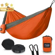 Double Camping Hammock Portable with Ropes Lightweight Parachute Nylon Travel