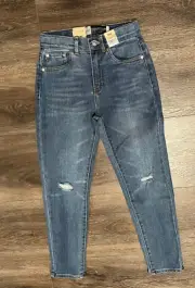 NWT Levis SilverTab Girls Youth Sz 8 REG Medium Wash Mini Mom Jeans Pants