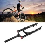 ElgnAura Mountain Bike Front Fork, 26 Inch Bicycle Suspension Fork with Black Tube and Manual Lockout Feature