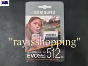 SAMSUNG EVO 512GB YELLOW Micro SD TF Card XC MicroSD Adapter Memory Storage