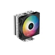 DeepCool AG400 ARGB Single Tower CPU Cooler, TDP 220W, 120mm Static ARGB Fan, Direct-Touch Copper Heat Pipes, Intel LGA1700/AMD AM5 Support